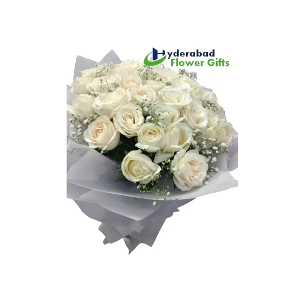Peaceful Memory - White Rose Bouquet