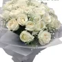 Peaceful Memory - White Rose Bouquet