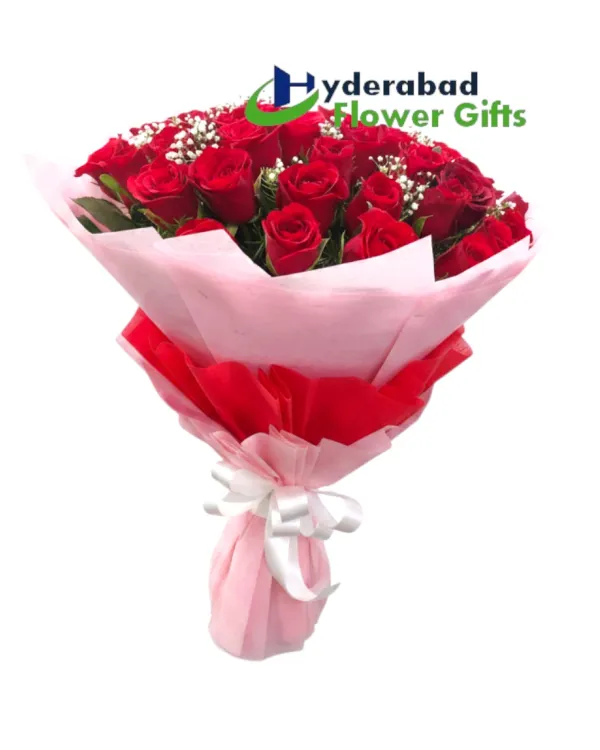Romantic Charm – 30 Red Roses Bunch