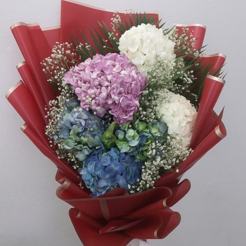 Heavenly Blooms – Premium Hydrangea Flower Bouquet