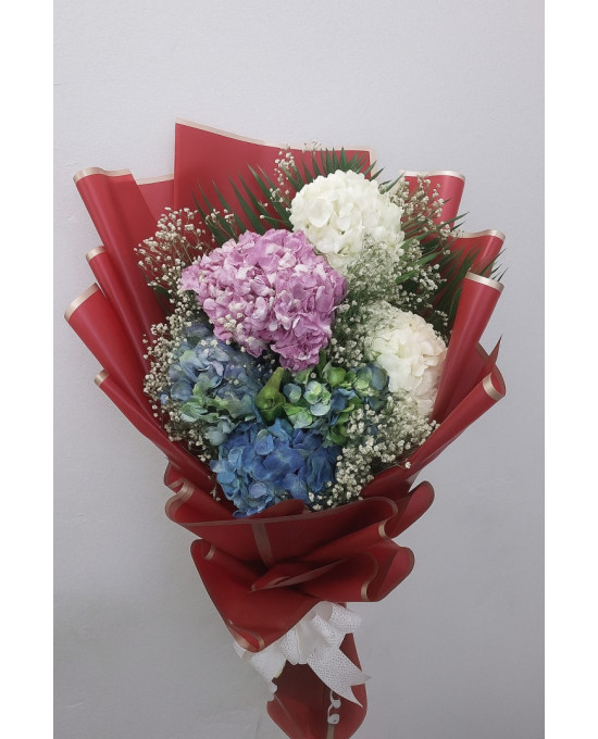 Heavenly Blooms – Premium Hydrangea Flower Bouquet