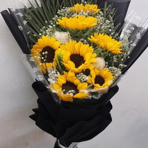 Golden Glow – Premium Sunflowers Flat Bunch