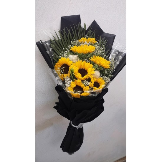 Golden Glow – Premium Sunflowers Flat Bunch