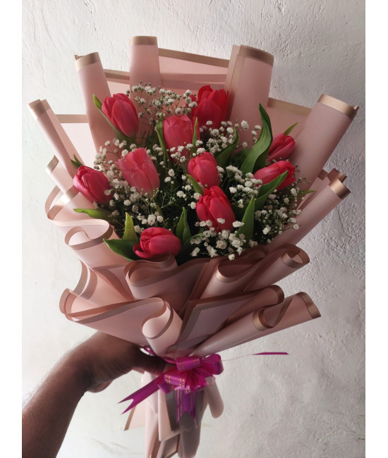 Blushing Tulips Bouquet