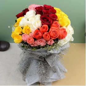 72 Mix Roses Bouquet.