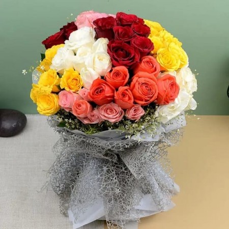 72 Mix Roses Bouquet.