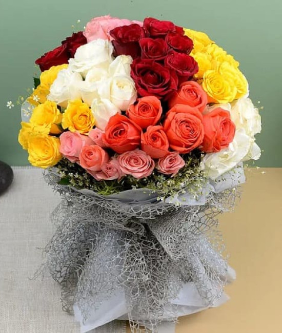 72 Mix Roses Bouquet. 72 Mix Roses Bouquet.