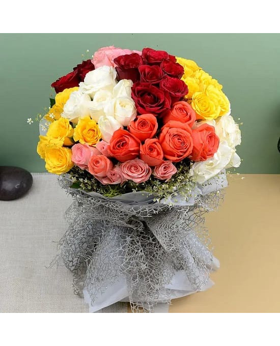 72 Mix Roses Bouquet.