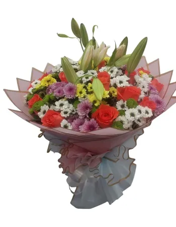 Premium Mix Flowers Hand Bouquet