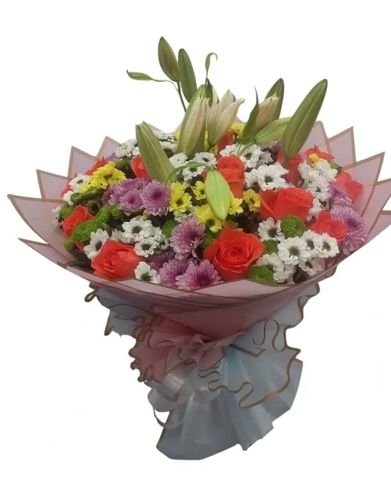 Premium Mix Flowers Hand Bouquet