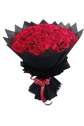 100 Red Roses Hand Bouquet