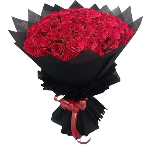 100 red roses bouquet for midnight delivery