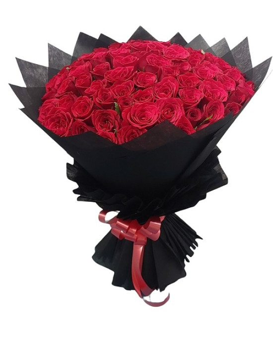 100 Red Roses Hand Bouquet