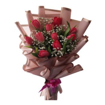 Blushing Tulips Bouquet