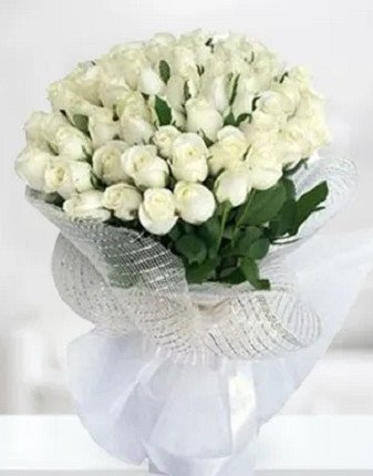 40 White Roses Bouquet