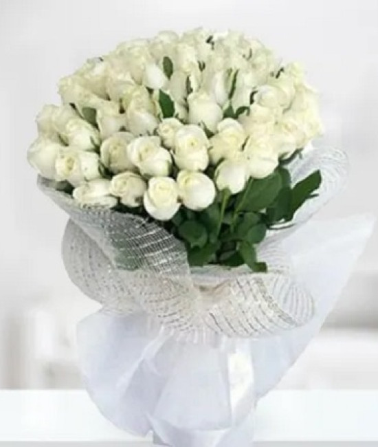 40 White Roses Bouquet 40 White Roses Bouquet