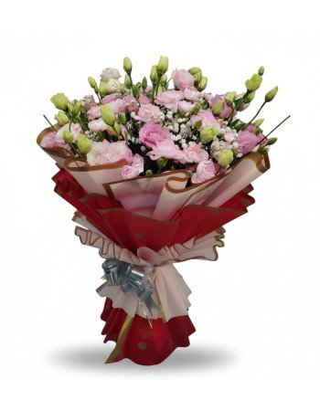 Premium Pink Carnations & Estoma Bouquet