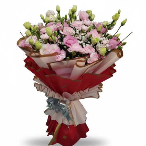 Premium Pink Carnations & Estoma Bouquet