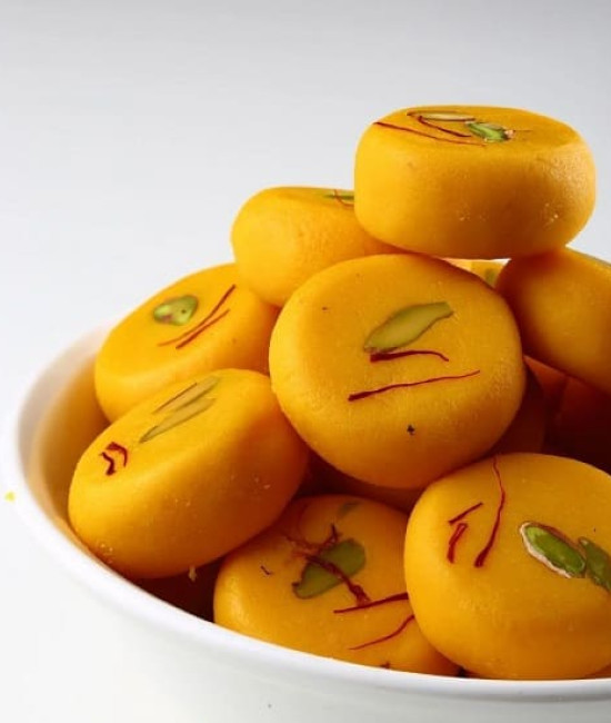 Kesar Peda - Pullareddy Sweets Kesar Peda - Pullareddy Sweets