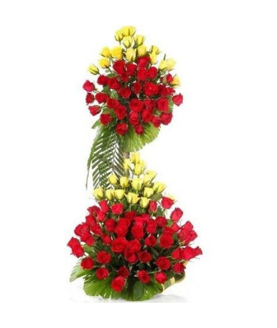 Two Step 80 Roses Arrangement