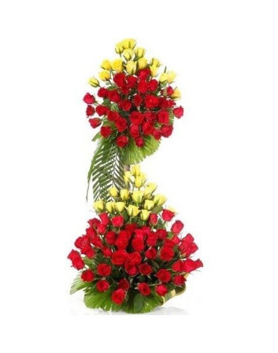 Two Step 80 Roses Arrangement