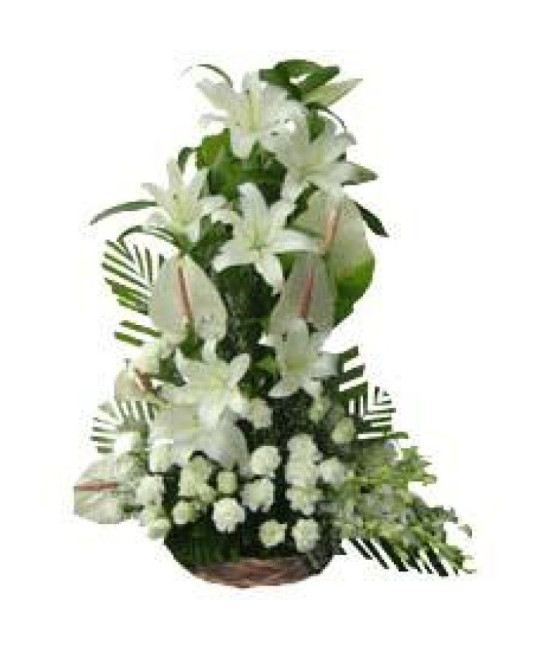 Exotic White Flowers Arrangement
